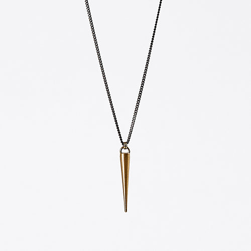 treasure pieces spike brass necklace #1