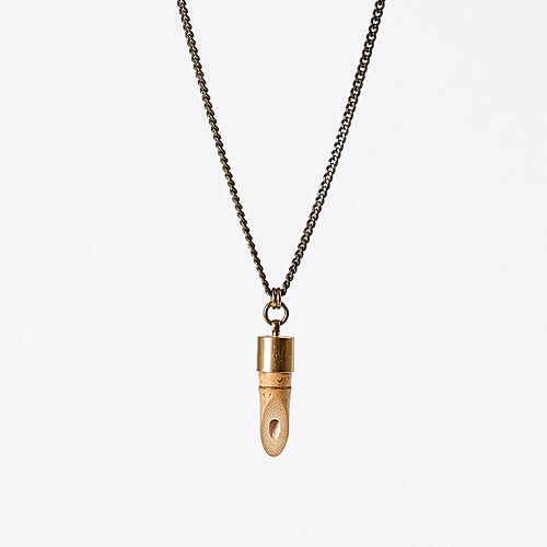 nature bamboo brass necklace #2