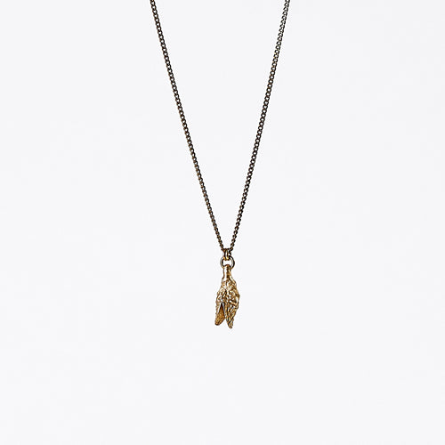 treasure nature leaf brass necklace #1