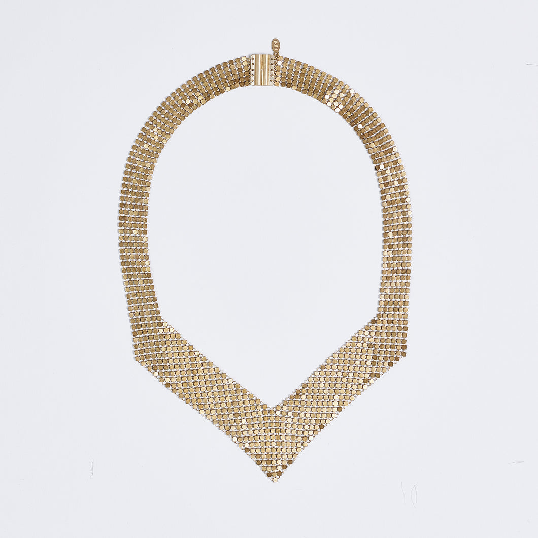 queen fish scale brass necklace #1