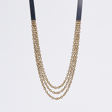 strapped tidy brass necklace #1