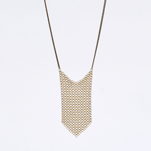 waterfall ring mesh brass necklace #1