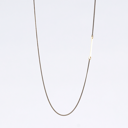 nature bone brass necklace #3