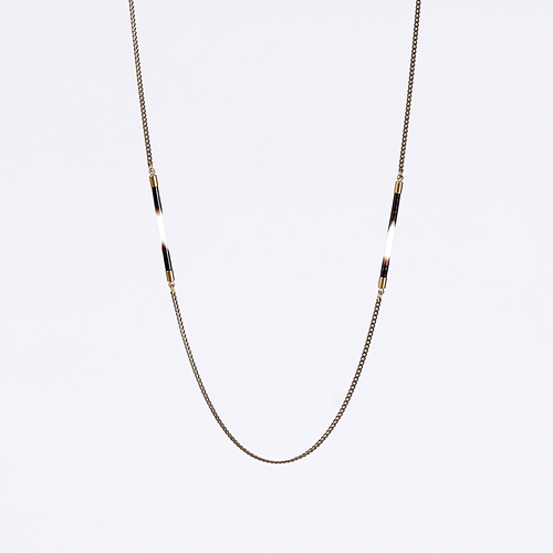 nature porcupine dual brass necklace #3