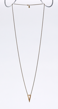edgy triangle M brass necklace #2