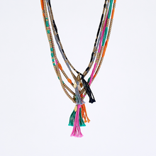 spiritual colors S brass necklace 