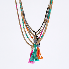 spiritual colors S brass necklace 