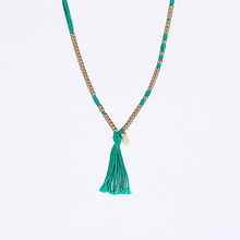 spiritual colors S brass necklace 