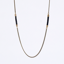 nature coral dual brass necklace #1
