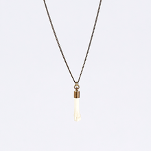 nature bone brass necklace #1