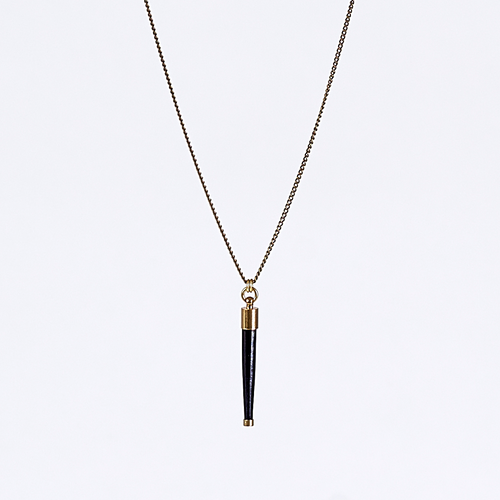 nature porcupine S brass necklace #2