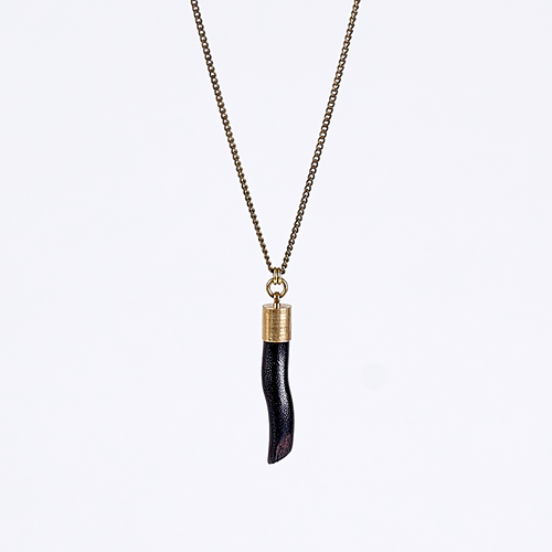 nature coral brass necklace #2