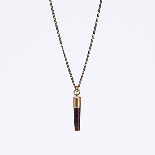 nature urchin M brass necklace #2