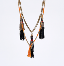 gipsy turkey tassel L brass necklace #2