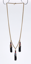 gipsy turkey tassel L brass necklace #2