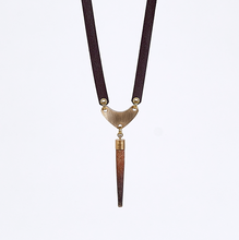 strapped urchin brass necklace #1