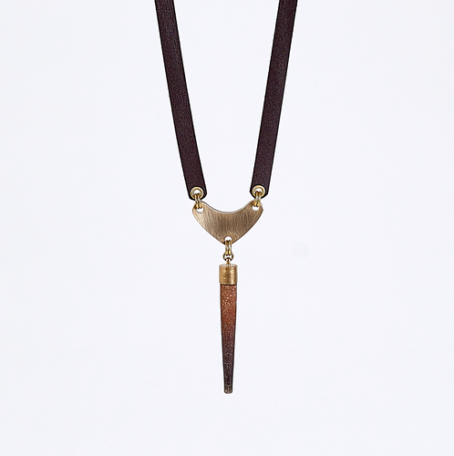 strapped urchin brass necklace #1