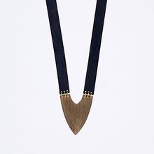 strapped edgy brass necklace #1