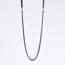 strapped messy S brass necklace #1