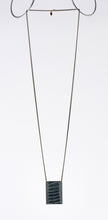 shield ostrich grey brass necklace #1
