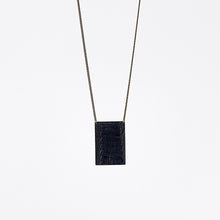 shield ostrich black brass necklace #5