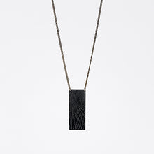 shield ostrich black brass necklace #1