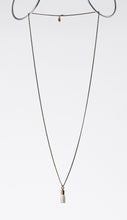 tassel leather S brass necklace #1