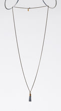 tassel leather S brass necklace #4