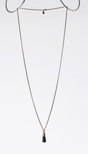 tassel leather S brass necklace #3