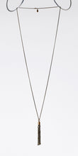tassel curb chain M brass necklace #2