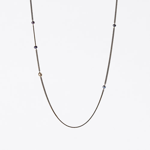 nature pearls brass necklace #4