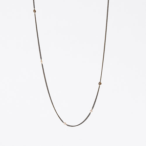 nature pearls brass necklace #3