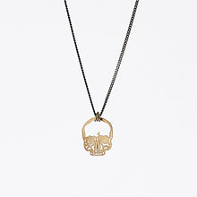 treasure fantasy skull brass necklace #1