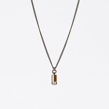 nature quartz brass necklace #1