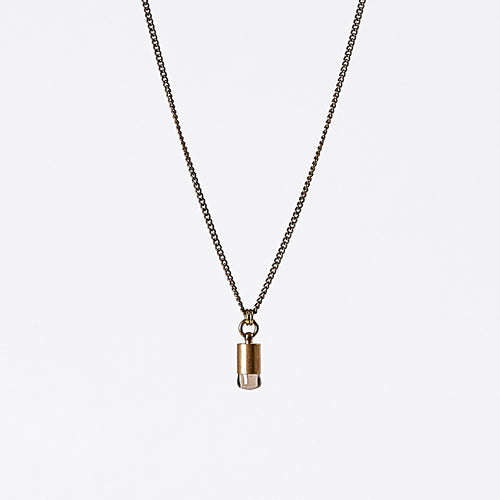 nature quartz brass necklace #1