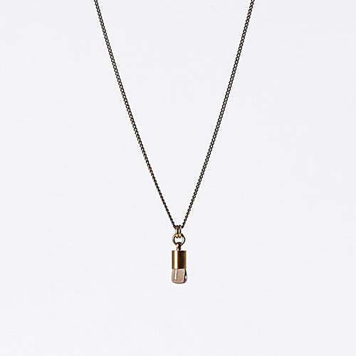 nature quartz brass necklace #2