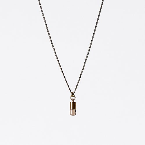 nature quartz brass necklace #2
