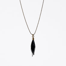 nature feathers brass necklace #1