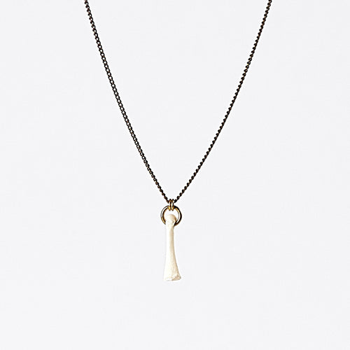 nature bone brass necklace #2