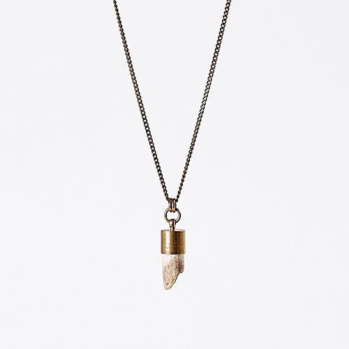 nature horn brass necklace #2