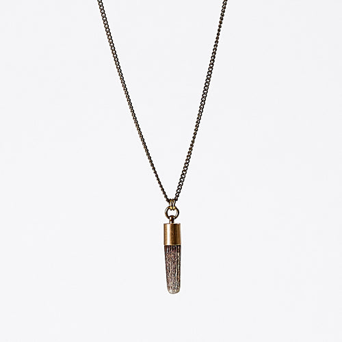 nature urchin M brass necklace #2