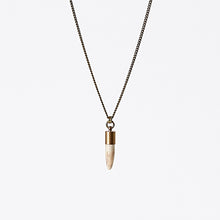 nature horn M brass necklace #1