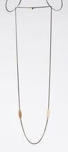 edgy leaves dual brass necklace #1 by ronijewelry