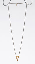 edgy triangle M brass necklace #1