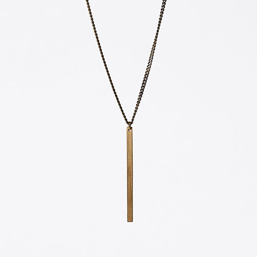 edgy beam brass necklace #1 by ronijewelry