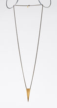 edgy triangle L brass necklace #2 by ronijewelry