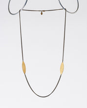 edgy leaves dual brass necklace #2 by ronijewelry