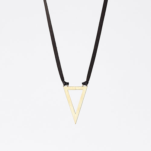 strapped light edgy brass necklace #2