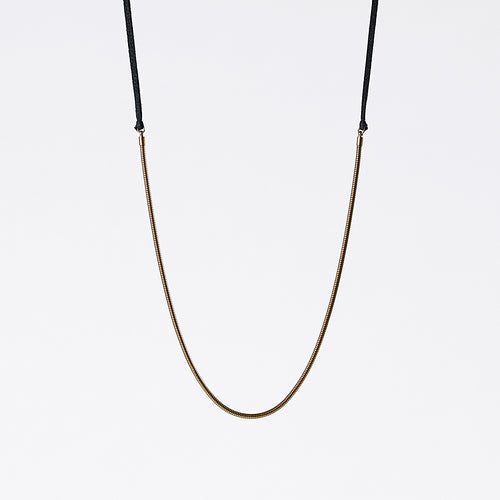 strapped light snake chain brass necklace #3