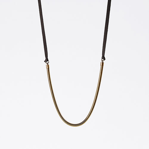 strapped light snake chain brass necklace #2